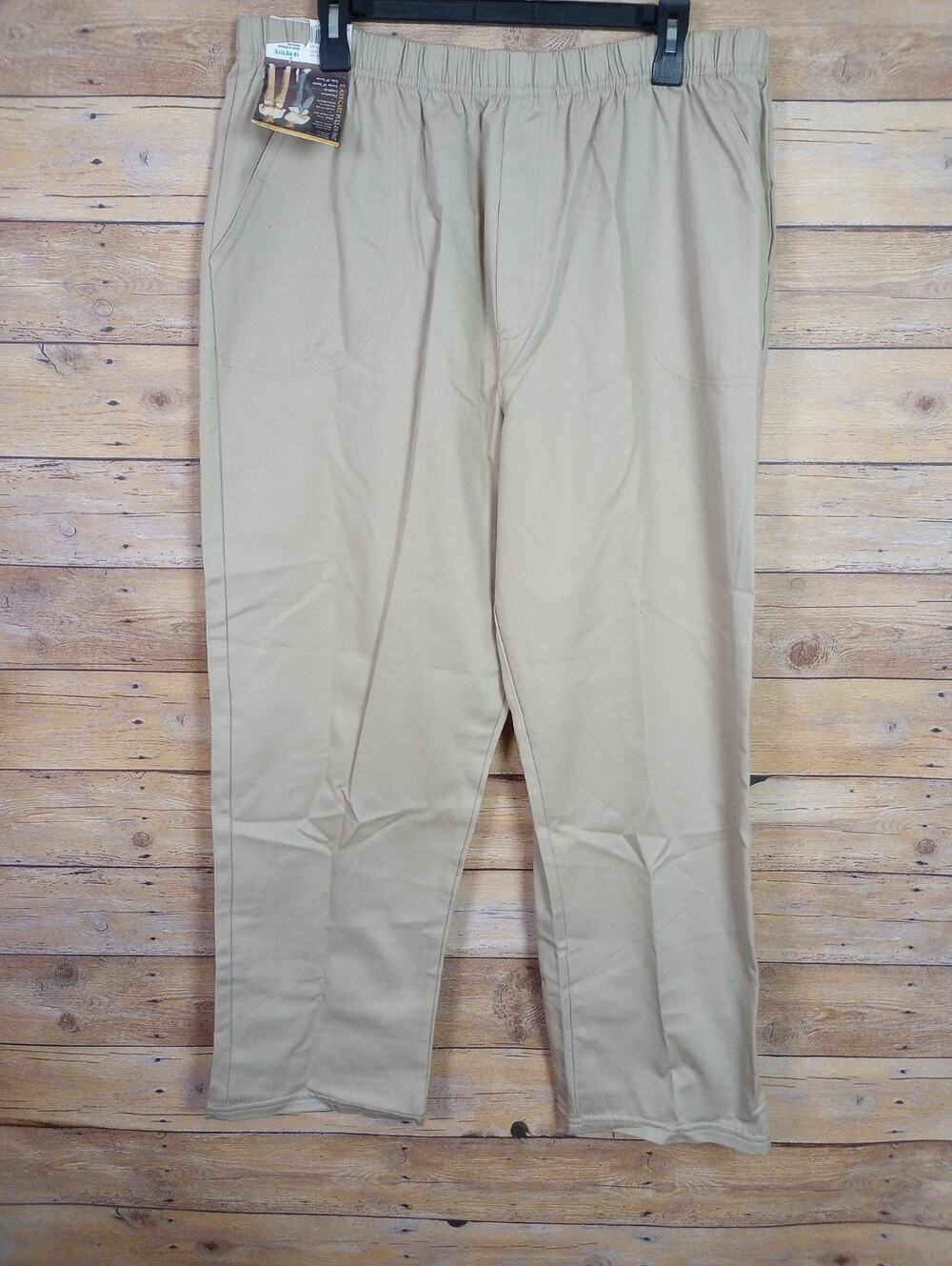 Vintage White Stag Women Pants Petite 18 Pull Up Tan